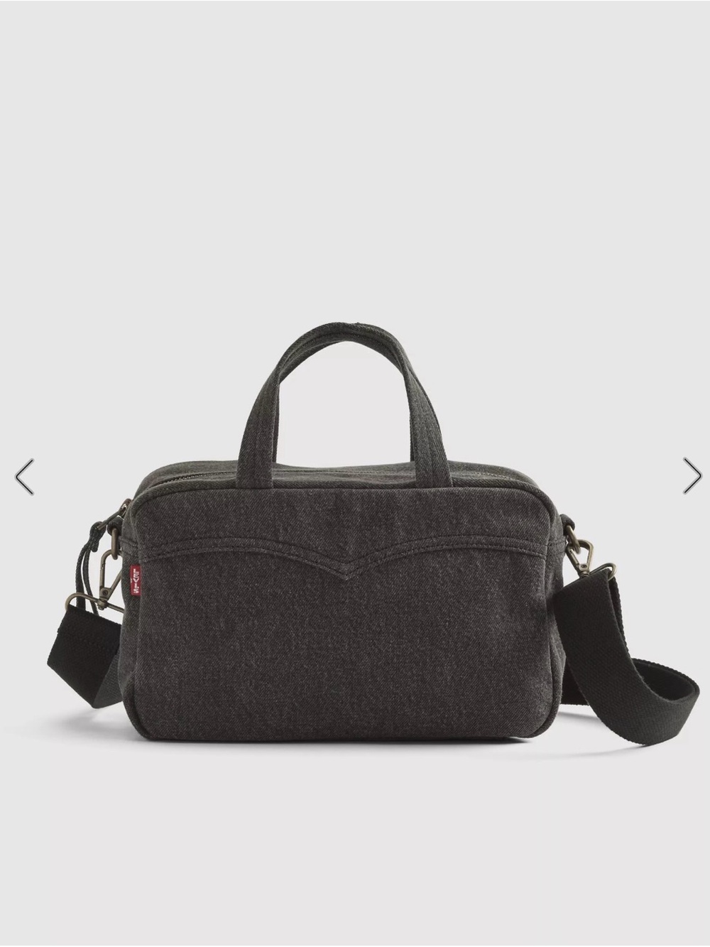 Levi's Charcoal Canvas Messenger Bag with Detachable Strap